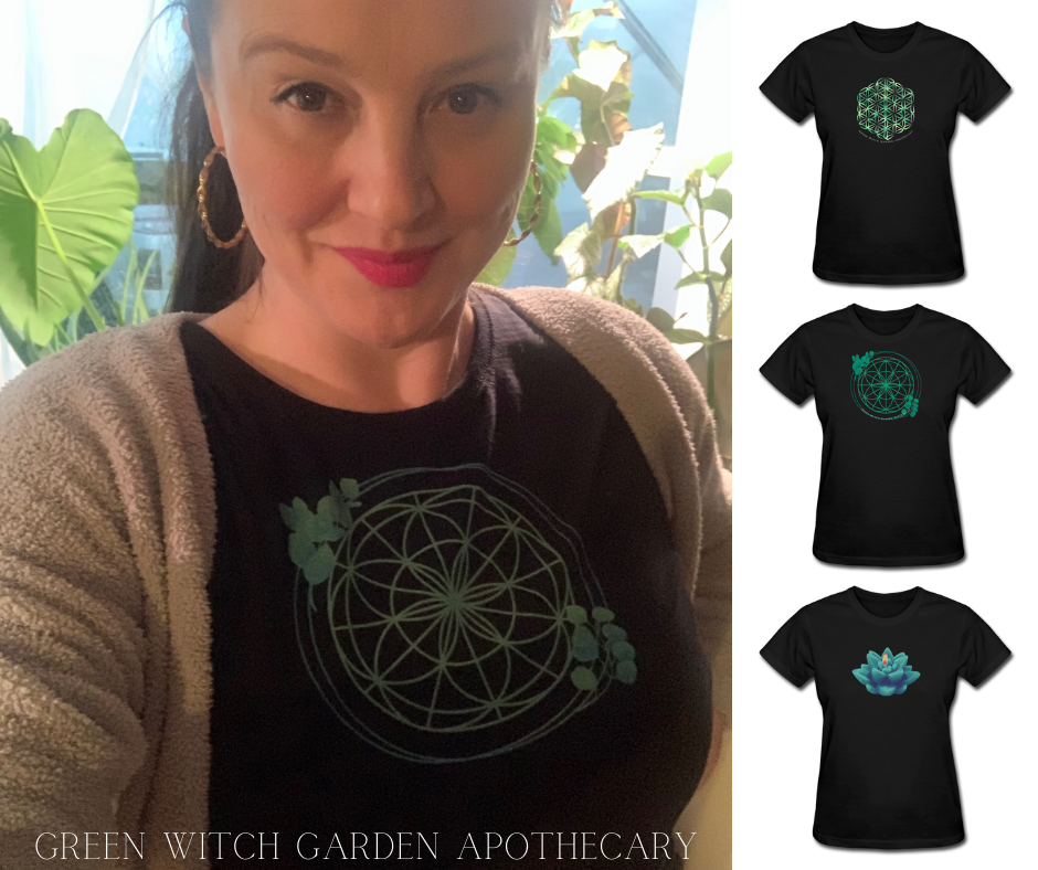 Green Witch Flower of Life Tee