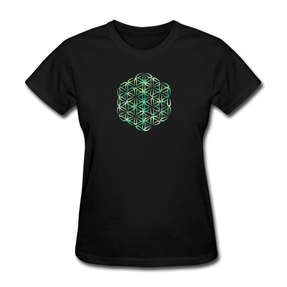 Green Witch Sacred Geometry Tee - black