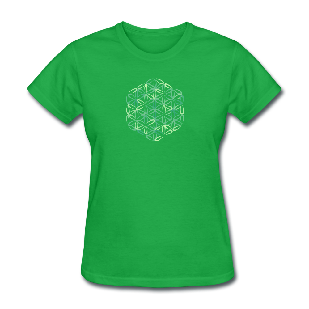 Green Witch Sacred Geometry Tee - bright green